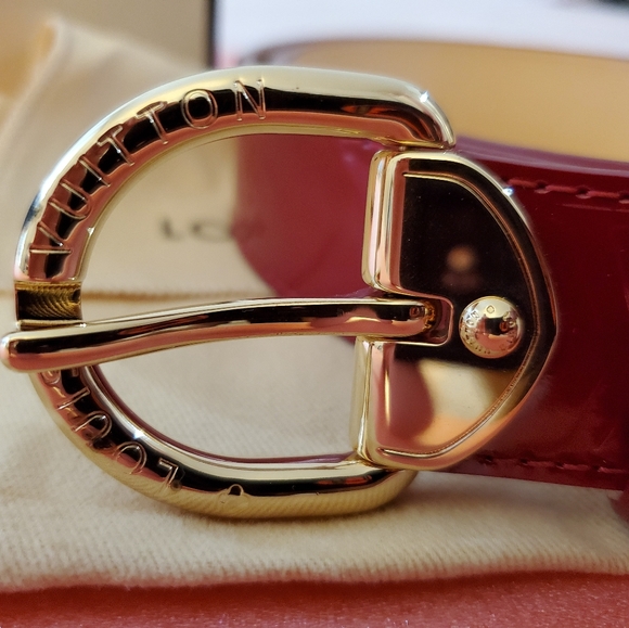 Louis Vuitton womens belt enamel red, 80/32 - Picture 2 of 8